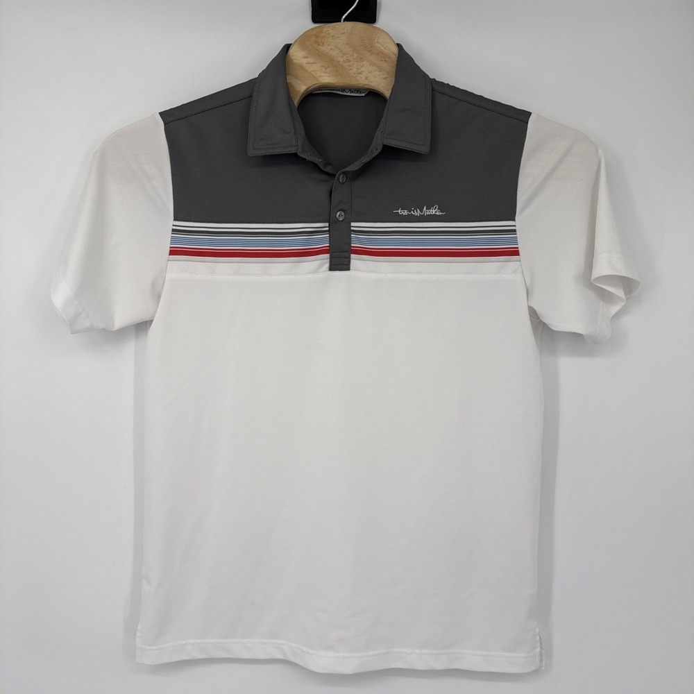 Travis Mathew Tuscany Falls Golf Club Polo Stretch Striped‎ Sporty Colorblock M